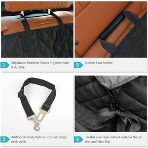 Dog Car Seat Cover Pet Travel Carrier Mattress Waterproof Dog Car Seat Protector With Middle Seat Armrest For Dogs NEWFURNITURELOOKS