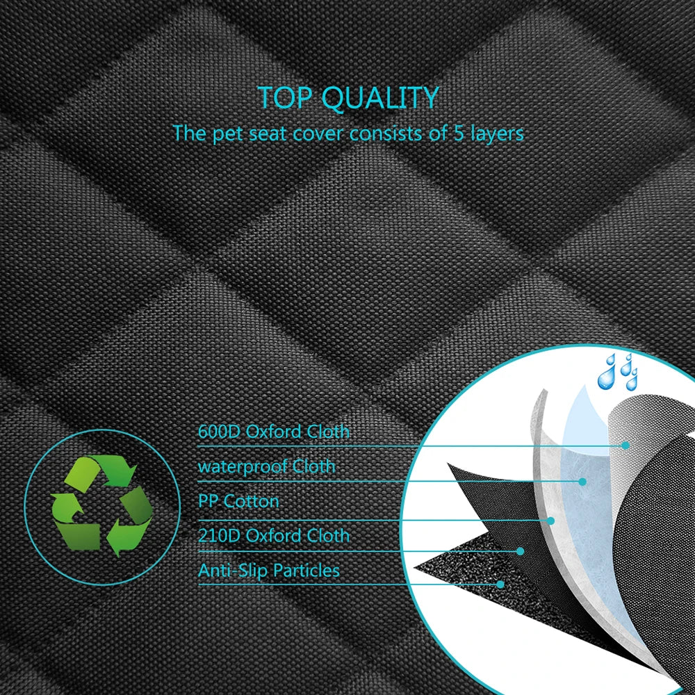 Dog Car Seat Cover Pet Travel Carrier Mattress Waterproof Dog Car Seat Protector With Middle Seat Armrest For Dogs NEWFURNITURELOOKS