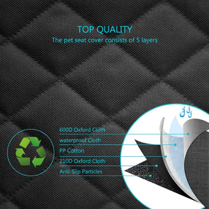 Dog Car Seat Cover Pet Travel Carrier Mattress Waterproof Dog Car Seat Protector With Middle Seat Armrest For Dogs NEWFURNITURELOOKS