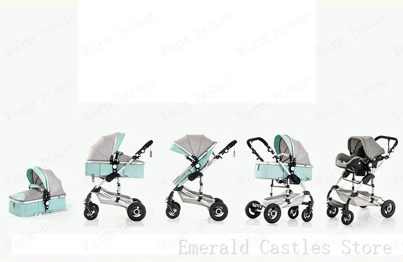 baby stroller 3in1 Luxury High Landscape baby pram portable baby pushchair multifunctional Newborn Carriage double faced NEWFURNITURELOOKS