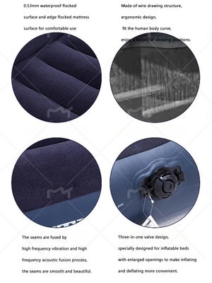 Automatic Air Bed Inflatable Home Inflatable Bed Single Air Mattress Bed Double Lazy Bed Outdoor Portable Air Mattress Bed NEWFURNITURELOOKS