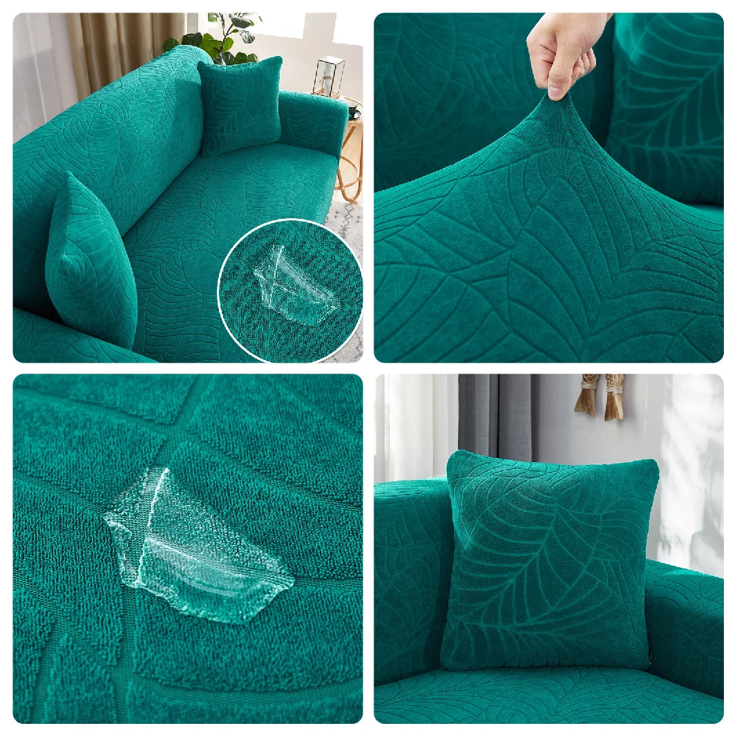 Jacquard Sofa Covers 1/2/3/4 Seats Solid Couch Cover L Shaped Thicken Sofa Cover Protector Bench Covers NEWFURNITURELOOKS