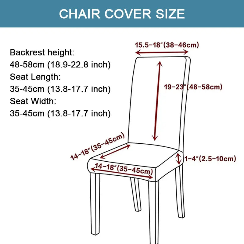 1/2/4/6 PCS Waterproof Jacquard Chair Cover Stretch Dining Chair Slipcover For Kitchen Hotel Wedding Banquet Office Anti Dirty NEWFURNITURELOOKS