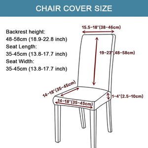 1/2/4/6 PCS Waterproof Jacquard Chair Cover Stretch Dining Chair Slipcover For Kitchen Hotel Wedding Banquet Office Anti Dirty NEWFURNITURELOOKS