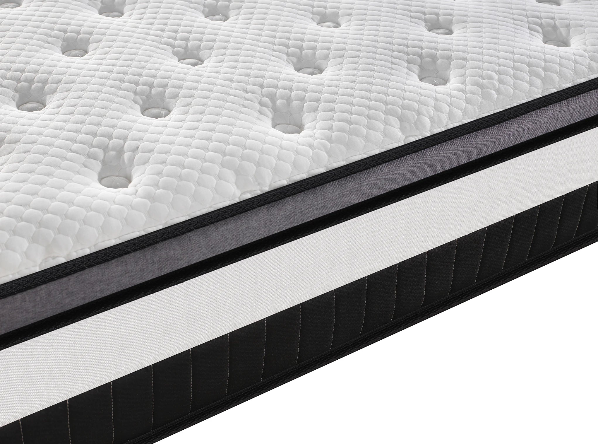 Smart Hypo-allergenic Mattress in a Box King Size Cover Pocket Furniture Bedroom Hotel Knitted Fabric Normal Spring Mattresses NEWFURNITURELOOKS
