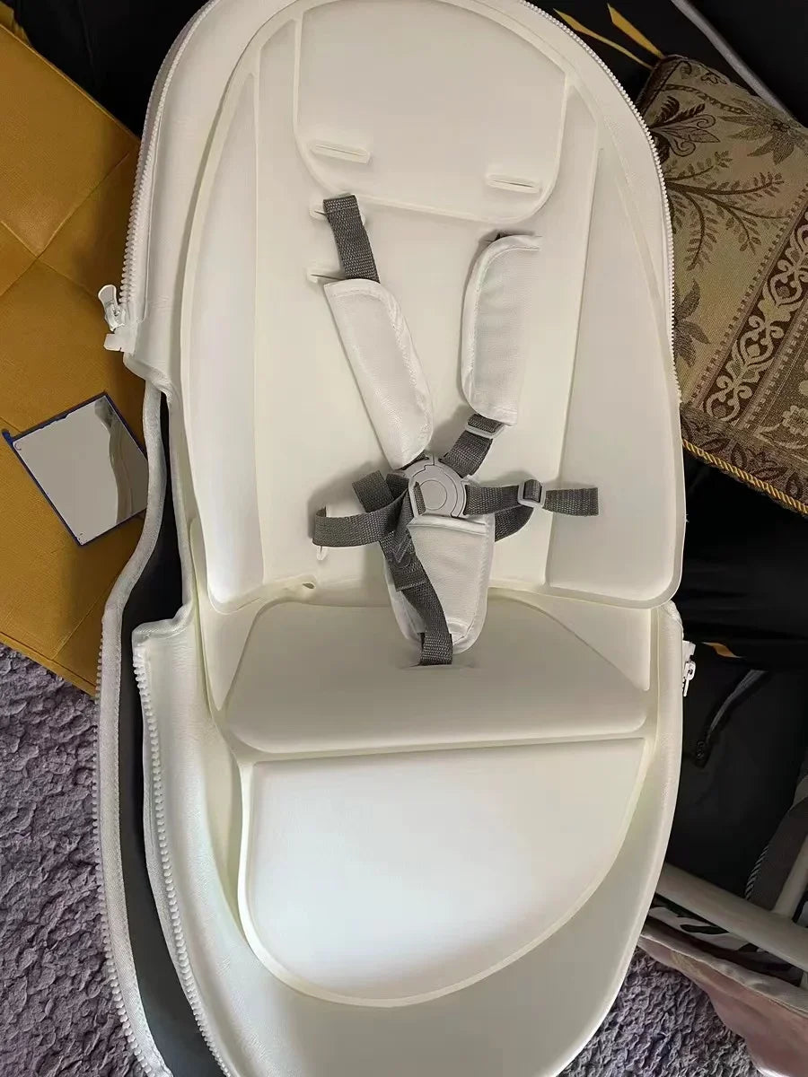 New Luxury Baby Stroller 3 In 1,Baby Carriage with Car Seat,Eggshell Newborn Baby Stroller Leather Baby Carriage High Landscape NEWFURNITURELOOKS