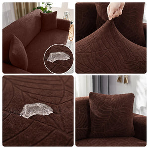 Jacquard Sofa Covers 1/2/3/4 Seats Solid Couch Cover L Shaped Thicken Sofa Cover Protector Bench Covers NEWFURNITURELOOKS