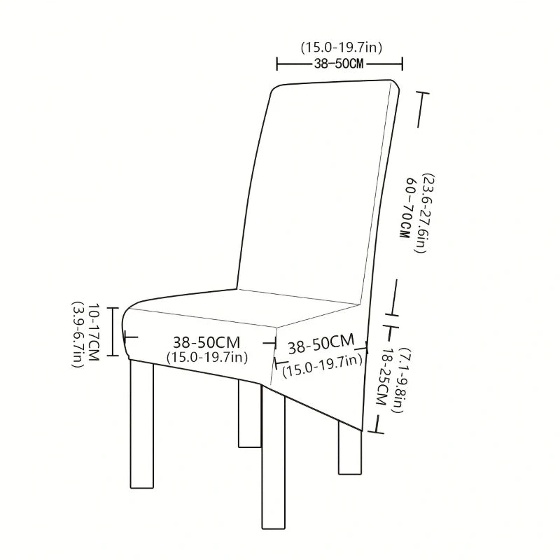 Elastic PU Leather Waterproof Chair Cover Anti-dirty Thickened Hotel Banquet Dining High Back Chair Covers XL Size Seat Cover NEWFURNITURELOOKS