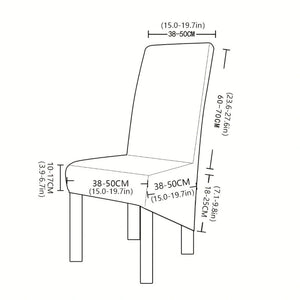 Elastic PU Leather Waterproof Chair Cover Anti-dirty Thickened Hotel Banquet Dining High Back Chair Covers XL Size Seat Cover NEWFURNITURELOOKS
