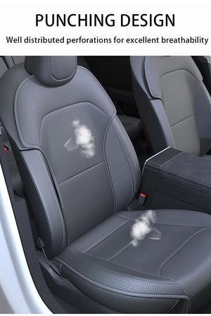 For Tesla Model Y juniper 2025 Leather seat cover seat cushion Breathable comfortable A non stuffy no sweat Car seat cushion NEWFURNITURELOOKS