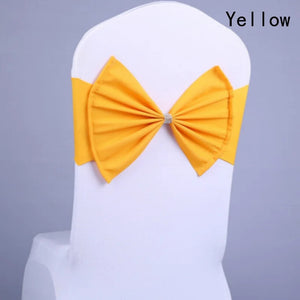 50/30/10pc/Lot Bow Chair Sashes Band For Wedding Party Birthday Banquet Spandex Stretch Blend Chair Bow Tie Band Belt Ties Cover NEWFURNITURELOOKS