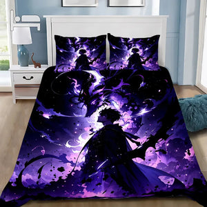 Anime Solo Leveling Duvet Cover Pillowcase Bedding Set Adult Boy Girl Bedroom Decoration Children Gift Single Double Large Size NEWFURNITURELOOKS
