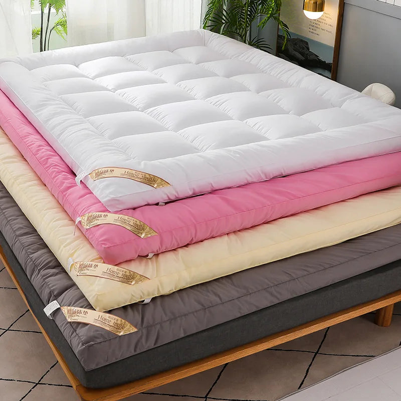 Thicken Fluffy Mattress Toppers Queen  Four Seasons Soft Mattress Pad Fits Twin/Full/Queen/King Home Student Dormitory Bedding NEWFURNITURELOOKS