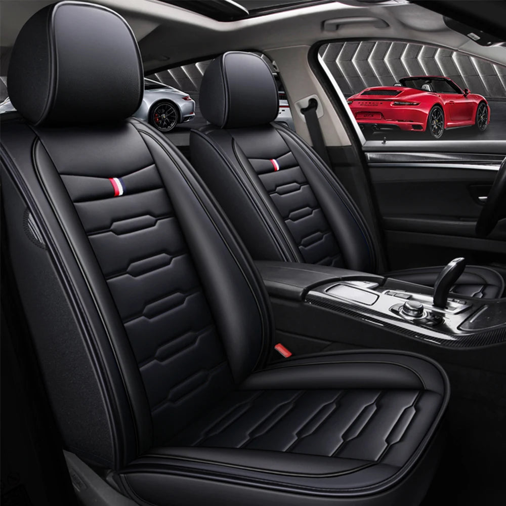 Leather Front Rear Full Set Car Seat Covers for Kia Rio Sportage Ceed Niro Stinger Optima Soul Forte Spectra Sorento Accessories NEWFURNITURELOOKS