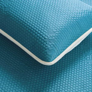 1pc Cool and breathable summer deep blue thin mattress  dormitory apartment special anti slip bottom quilted soft cushion NEWFURNITURELOOKS
