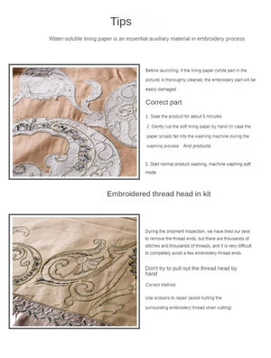 European-Style Bed Sheet Four-Piece Set 100 Cotton High-End Atmospheric Ice Silk Quilt Cover Pure Cotton Bedding NEWFURNITURELOOKS