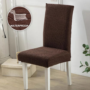 1/2/4/6 PCS Waterproof Jacquard Chair Cover Stretch Dining Chair Slipcover For Kitchen Hotel Wedding Banquet Office Anti Dirty NEWFURNITURELOOKS