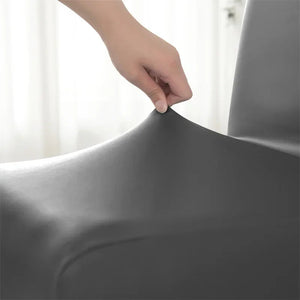 1pc Pu Leather Chair Cover Waterproof Oilproof Dining Chair Case Stretch Solid Color Seat Slipcover for Living Room Kitchen Home NEWFURNITURELOOKS