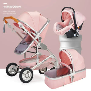 Baby stroller 3 in 1 stroller folding two-sided child four seasons kinderwagen baby carriage  high landscape Newborn Travelling NEWFURNITURELOOKS