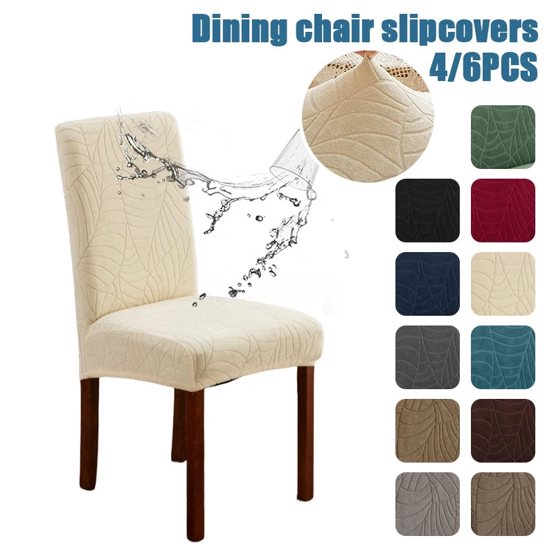 Genina Chair Covers Stretch Set Of 1/4/6 Waterproof Dust-proof Easy To Clean Apply To Dining Room Office Hotel Restaurant NEWFURNITURELOOKS