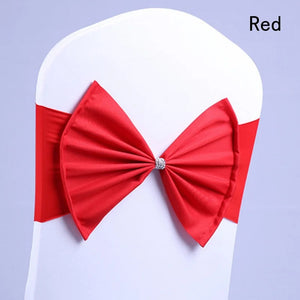 50/30/10pc/Lot Bow Chair Sashes Band For Wedding Party Birthday Banquet Spandex Stretch Blend Chair Bow Tie Band Belt Ties Cover NEWFURNITURELOOKS