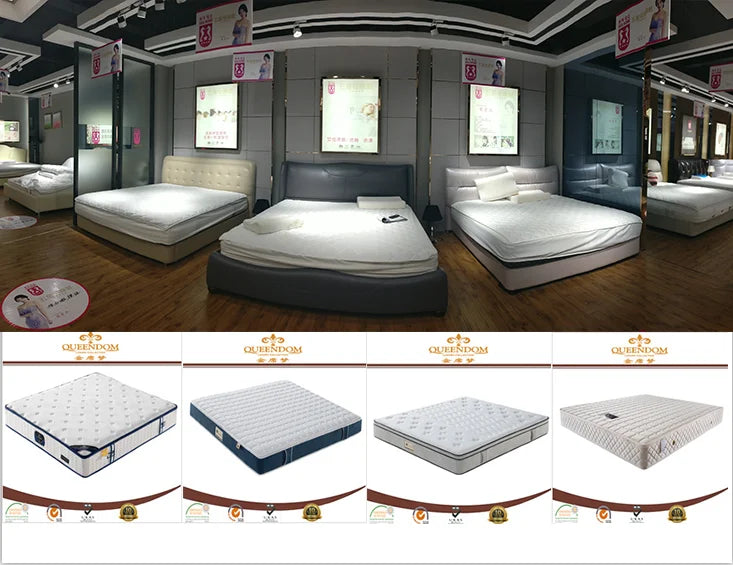 Smart Hypo-allergenic Mattress in a Box King Size Cover Pocket Furniture Bedroom Hotel Knitted Fabric Normal Spring Mattresses NEWFURNITURELOOKS