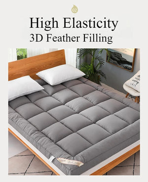 Thicken Fluffy Mattress Toppers Queen  Four Seasons Soft Mattress Pad Fits Twin/Full/Queen/King Home Student Dormitory Bedding NEWFURNITURELOOKS