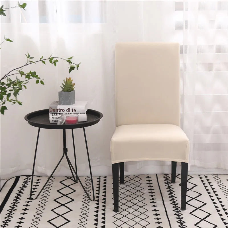 Solid Colors Chair Cover Adjustable dining rooms cover Chair Case Kitchen Seat Banquet  Elastic Flexible Spandex Chair Covers NEWFURNITURELOOKS