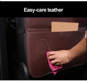 SEAMETAL Anti Kick Pad for Children Leather Universal Car Interior Seat Back Protector Cover with Storage Pocket Auto Organizer NEWFURNITURELOOKS