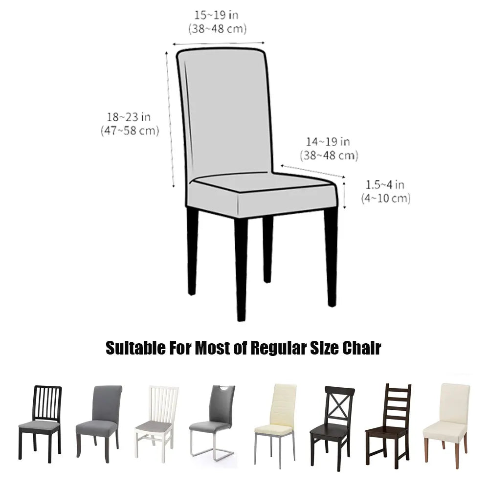 Solid Colors Chair Cover Adjustable dining rooms cover Chair Case Kitchen Seat Banquet  Elastic Flexible Spandex Chair Covers NEWFURNITURELOOKS