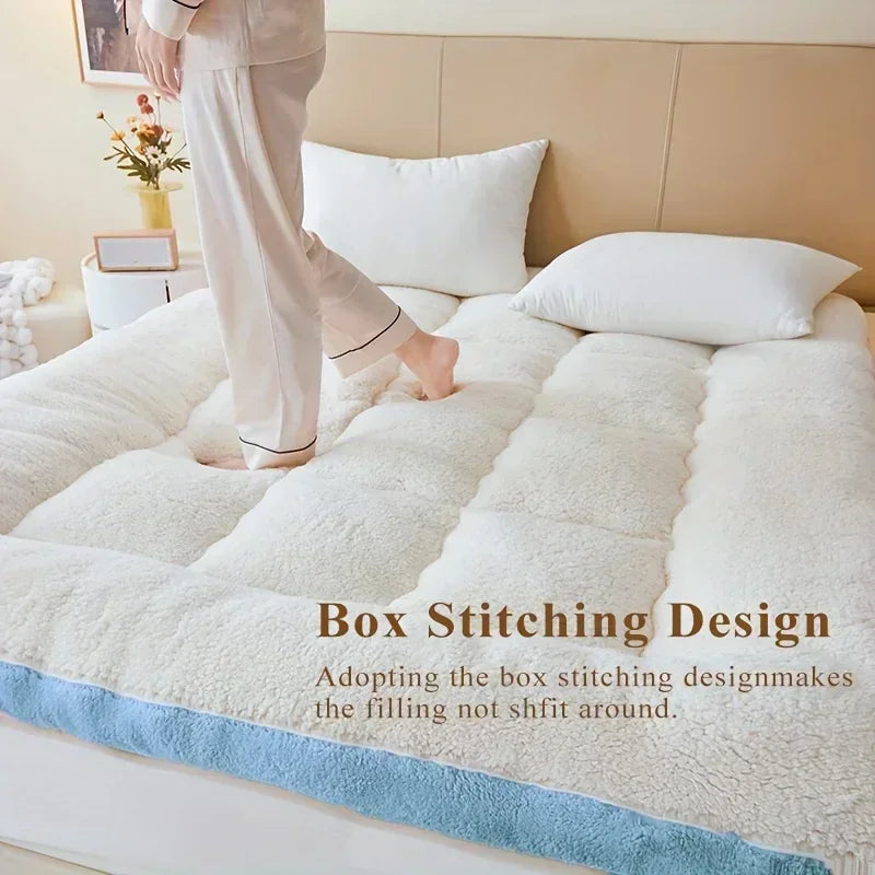Thicken Winter Warm Lamb Cashmere Mattress High Quality Household Soft Pad Tatami Floor Mat Student Dormitory Single Mattresses NEWFURNITURELOOKS