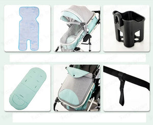 baby stroller 3in1 Luxury High Landscape baby pram portable baby pushchair multifunctional Newborn Carriage double faced NEWFURNITURELOOKS