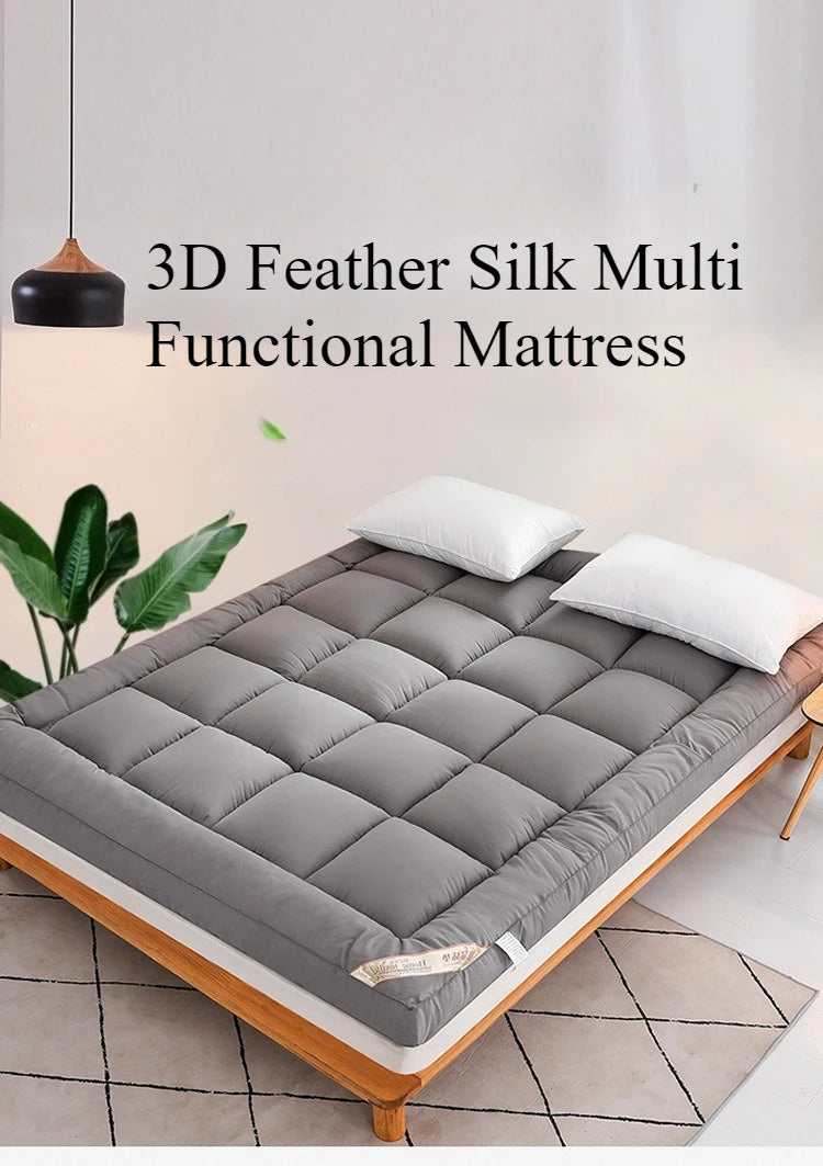 Thicken Fluffy Mattress Toppers Queen  Four Seasons Soft Mattress Pad Fits Twin/Full/Queen/King Home Student Dormitory Bedding NEWFURNITURELOOKS