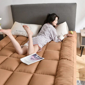 Student dormitory foldable thick bed mattress Japanese Futon Mattress Roll Up Floor Tatami Mat Adult Soft Breathable Sleeping Pa NEWFURNITURELOOKS