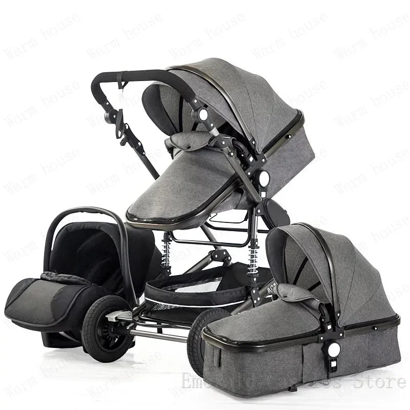 baby stroller 3in1 Luxury High Landscape baby pram portable baby pushchair multifunctional Newborn Carriage double faced NEWFURNITURELOOKS