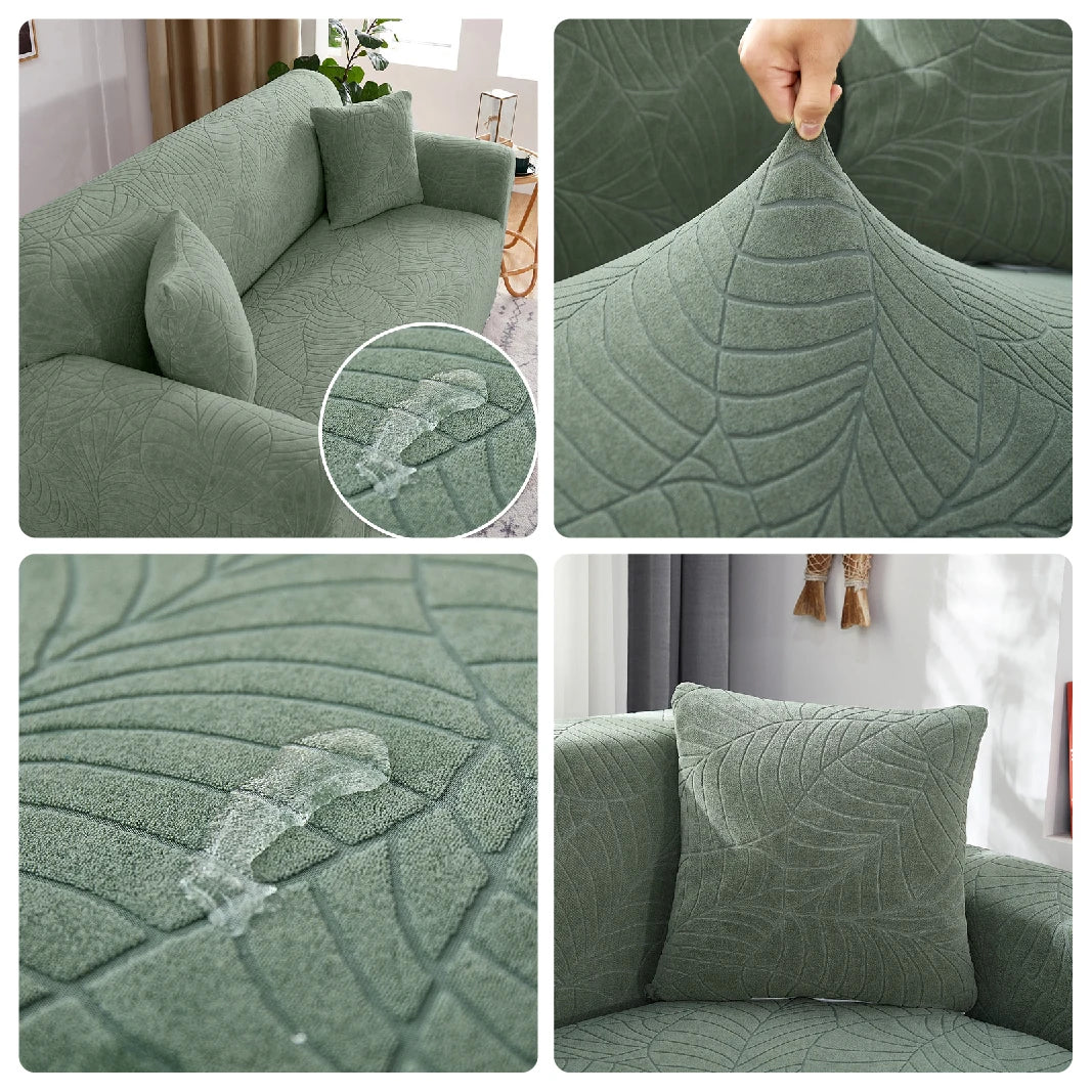 Jacquard Sofa Covers 1/2/3/4 Seats Solid Couch Cover L Shaped Thicken Sofa Cover Protector Bench Covers NEWFURNITURELOOKS