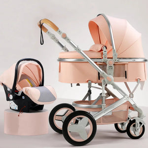 3-in-1high landscape baby stroller that can be seated or reclined,one click folding and folding,two-way shock-absorbing handcart NEWFURNITURELOOKS