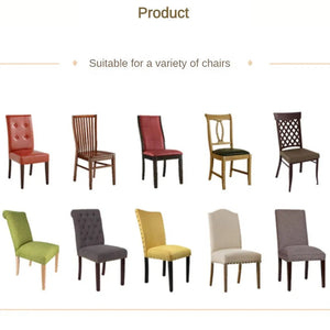 Elastic PU Leather Waterproof Chair Cover Anti-dirty Thickened Hotel Banquet Dining High Back Chair Covers XL Size Seat Cover NEWFURNITURELOOKS