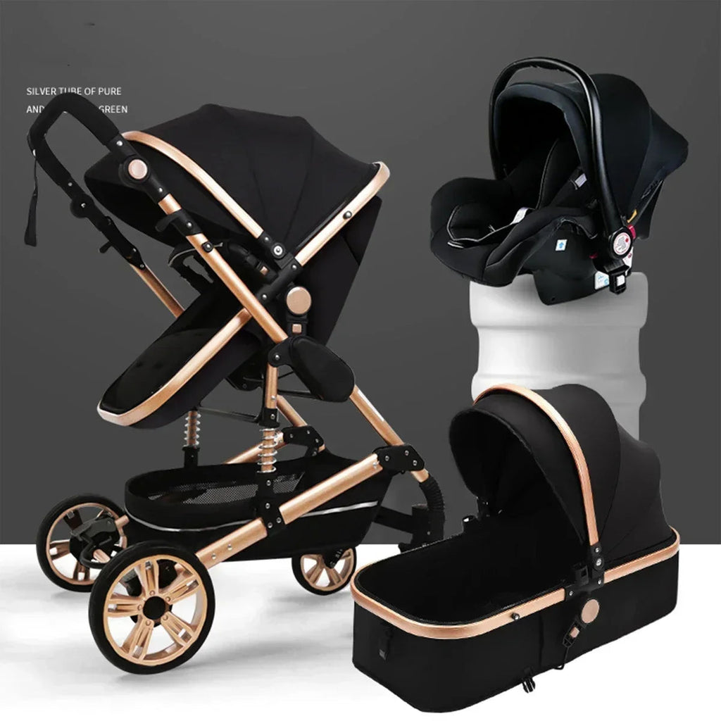Baby stroller 3 in 1 stroller folding two-sided child four seasons kinderwagen baby carriage  high landscape Newborn Travelling NEWFURNITURELOOKS