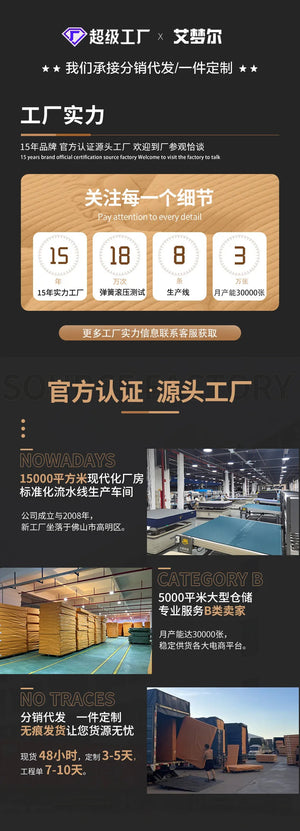Household independent spring mattress latex bag 20cm soft and thick hall hotel homestay student use NEWFURNITURELOOKS