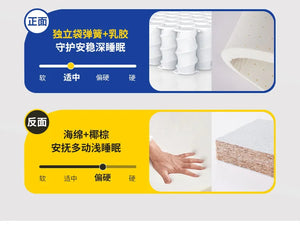 Household independent spring mattress latex bag 20cm soft and thick hall hotel homestay student use NEWFURNITURELOOKS
