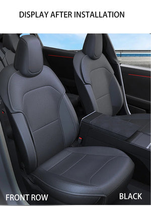 For Tesla Model Y juniper 2025 Leather seat cover seat cushion Breathable comfortable A non stuffy no sweat Car seat cushion NEWFURNITURELOOKS