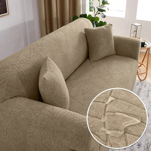 Jacquard Sofa Covers 1/2/3/4 Seats Solid Couch Cover L Shaped Thicken Sofa Cover Protector Bench Covers NEWFURNITURELOOKS