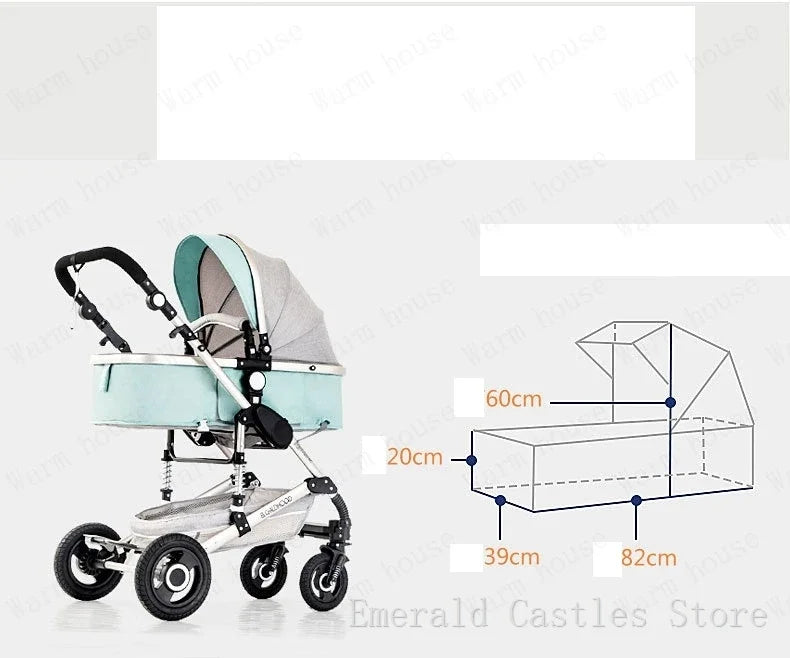 baby stroller 3in1 Luxury High Landscape baby pram portable baby pushchair multifunctional Newborn Carriage double faced NEWFURNITURELOOKS