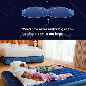 Automatic Air Bed Inflatable Home Inflatable Bed Single Air Mattress Bed Double Lazy Bed Outdoor Portable Air Mattress Bed NEWFURNITURELOOKS