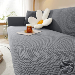 Jacquard Elastic Sofa Cover For Living Room Slipcovers Stretch Polar Fleece Armchair Protector L Shaped Sofa 1/2/3/4 Seater Home NEWFURNITURELOOKS