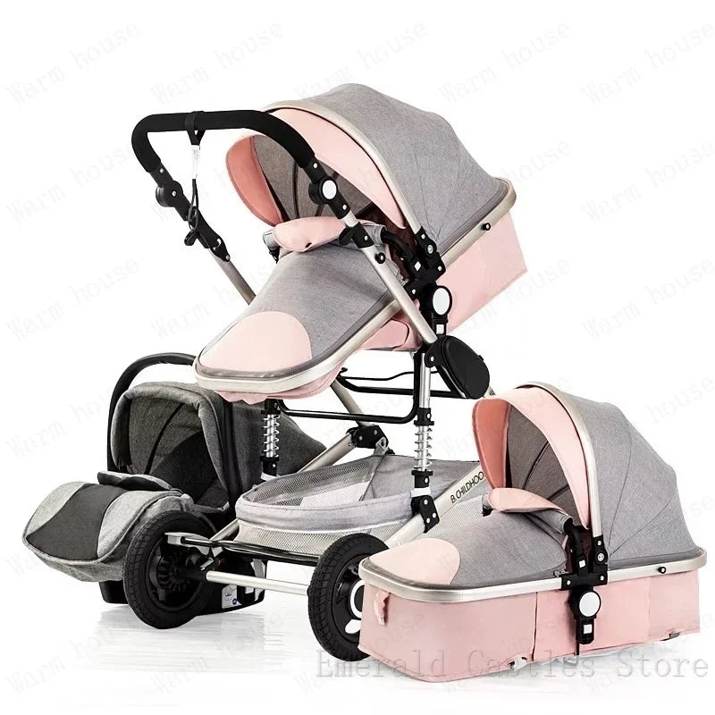 baby stroller 3in1 Luxury High Landscape baby pram portable baby pushchair multifunctional Newborn Carriage double faced NEWFURNITURELOOKS