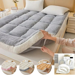 Thicken Winter Warm Lamb Cashmere Mattress High Quality Household Soft Pad Tatami Floor Mat Student Dormitory Single Mattresses NEWFURNITURELOOKS