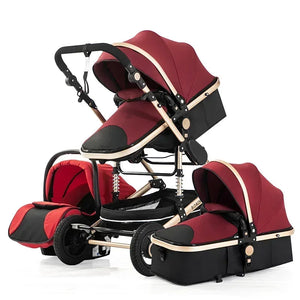 baby stroller 3in1 Luxury High Landscape baby pram portable baby pushchair multifunctional Newborn Carriage double faced NEWFURNITURELOOKS
