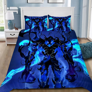 Anime Solo Leveling Duvet Cover Pillowcase Bedding Set Adult Boy Girl Bedroom Decoration Children Gift Single Double Large Size NEWFURNITURELOOKS